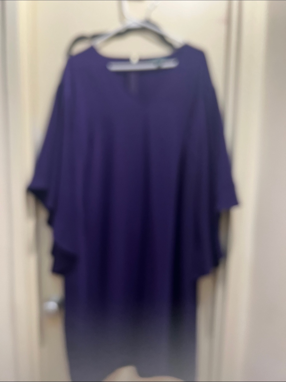 Ralph Lauren Deep Purple Layered Tunic Top